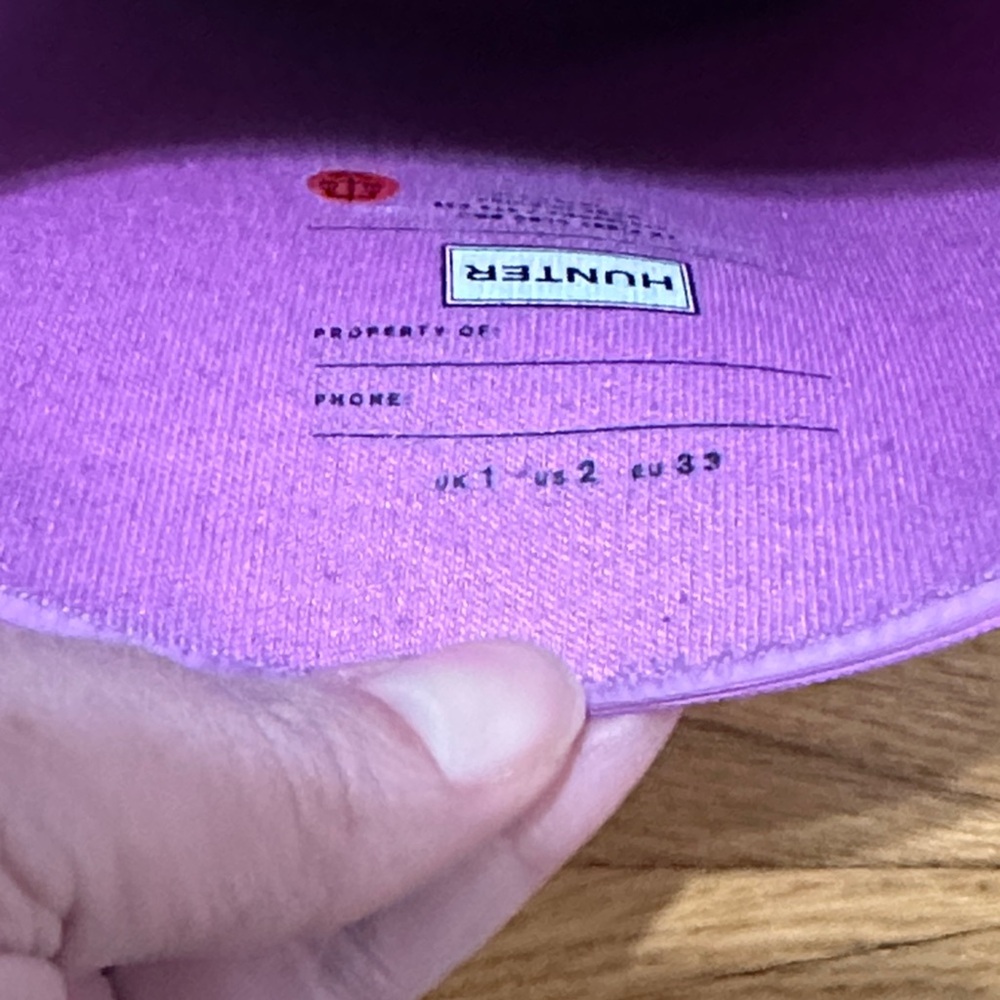 Hunter Kids Purple Star Pattern Rain Boots - Picture 7 of 8